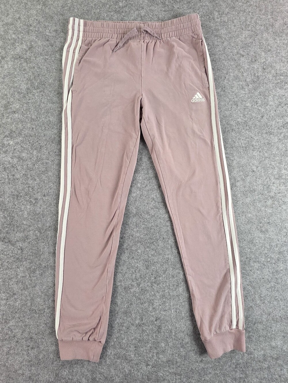 adidas mauve Women's Med Joggers with White Stripes Pants Workout Gym